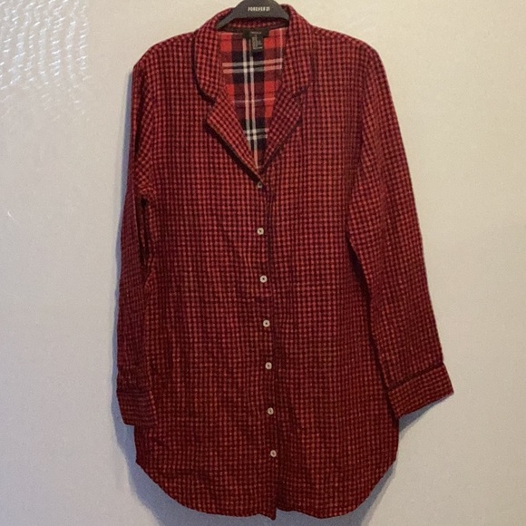 Forever 21 plaid night shirt size medium - Picture 1 of 5